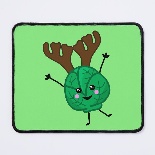 Item preview, Funny Christmas Brussel Sprout Wearing Antlers designed and sold by HotHibiscus.