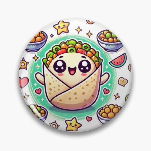 Item preview, Kawaii Egyptian Falafel Illustration designed and sold by CanvasWhimsy.