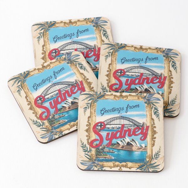 Item preview, Sydney Australia Vintage Travel Retro Postcard Design designed and sold by TravelPostcardGems.