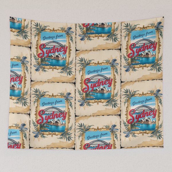 Item preview, Sydney Australia Vintage Travel Retro Postcard Design designed and sold by TravelPostcardGems.