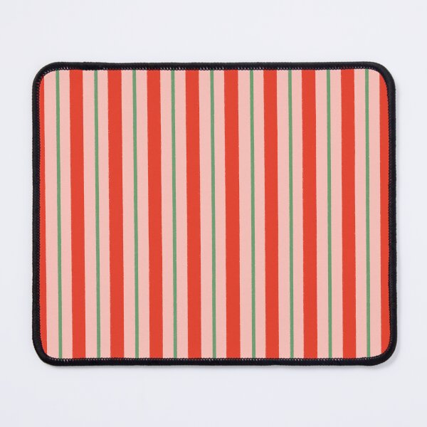 Item preview, Holiday festive stripes - Pink, red and green designed and sold by Illustrated by Nat.