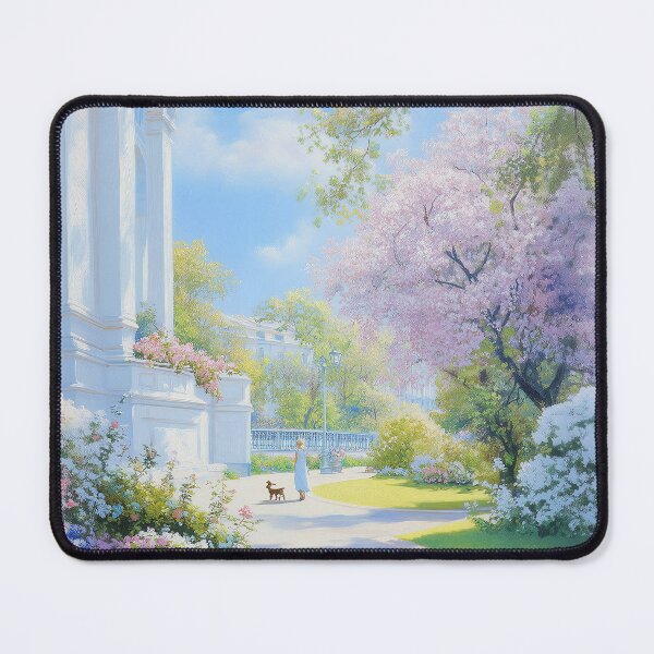 Item preview, Dog Walk in the Park in Spring designed and sold by LarkspurAndTea.