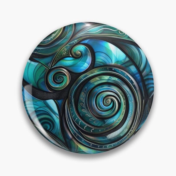 Artikelvorschau, Neuseeland Māori Paua Muster Koru Design 106 entworfen und verkauft von GrinGalore.