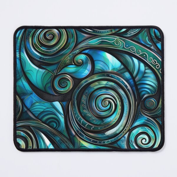 Item preview, New Zealand Māori Paua Pattern Koru Design 106 designed and sold by GrinGalore.
