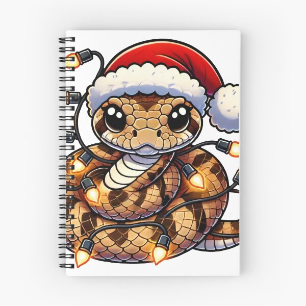 Item preview, Festive Snake with Santa Hat and Lights designed and sold by AIARTIST1.