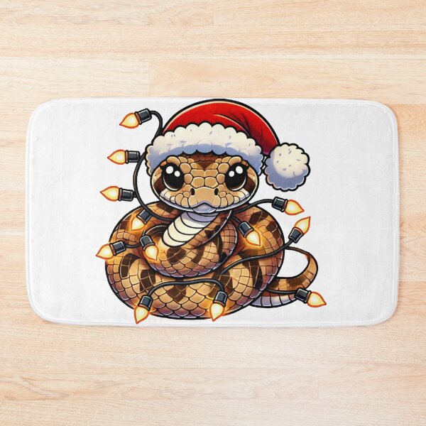 Item preview, Festive Snake with Santa Hat and Lights designed and sold by AIARTIST1.