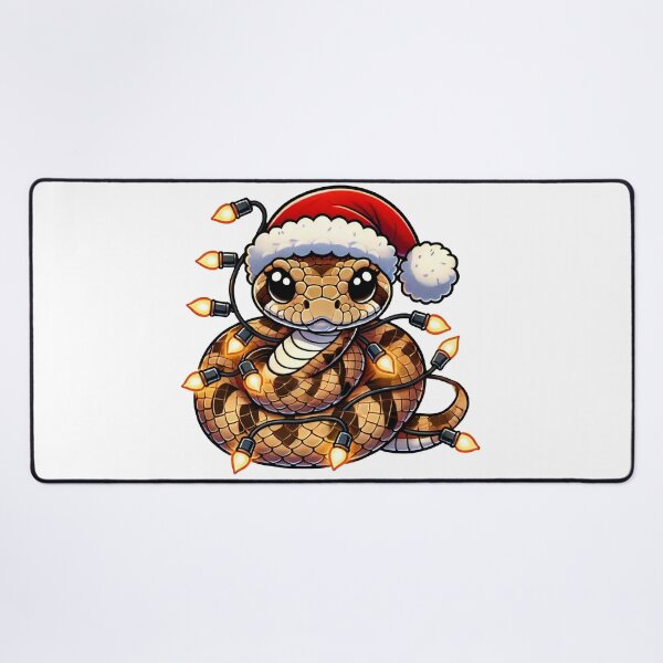 Item preview, Festive Snake with Santa Hat and Lights designed and sold by AIARTIST1.