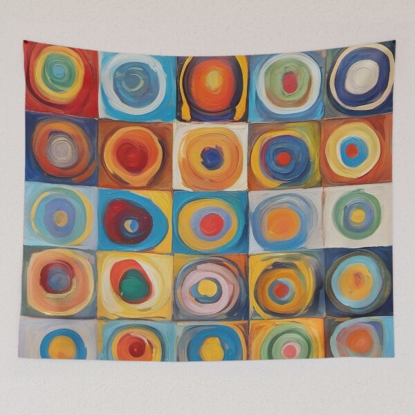 Item preview, Wassily Kandinsky Color Study Squares with Concentric Circles 1913 designed and sold by maniacfitness.