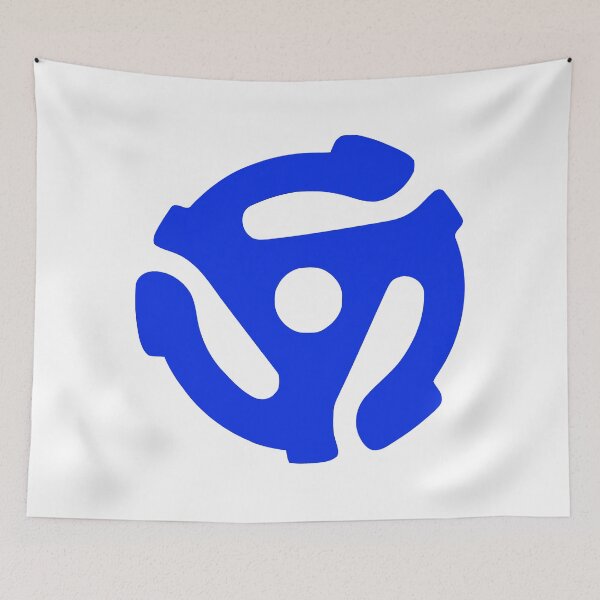 Item preview, 45 RPM Vinyl Record Adapter - Blue designed and sold by Angry Swan Designs.