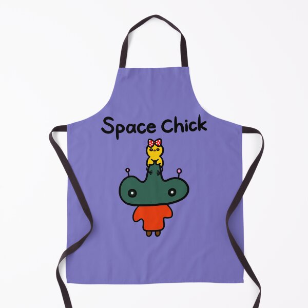 Item preview, Space chick with red ribbon clinging to alien's head designed and sold by Demeka-chan.