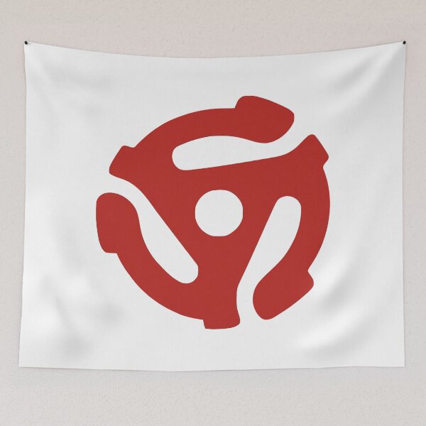 Item preview, 45 RPM Vinyl Record Adapter - Red designed and sold by Angry Swan Designs.