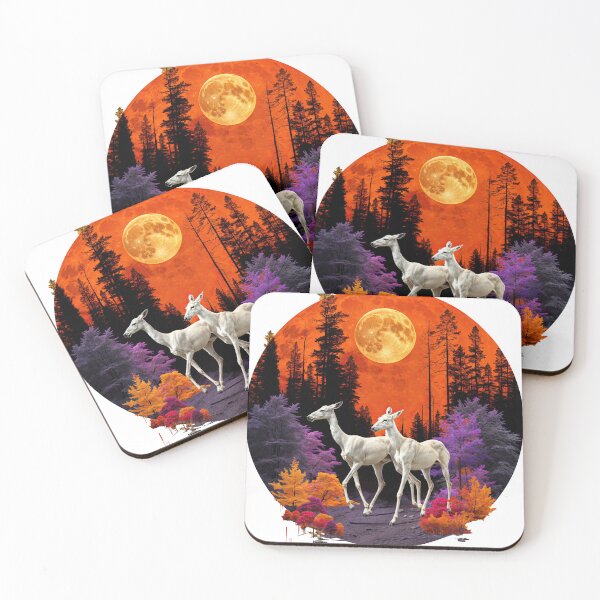 Item preview, Collage Wall Art T-shirt Design: TWO DEER designed and sold by ForeverPrintsOK.