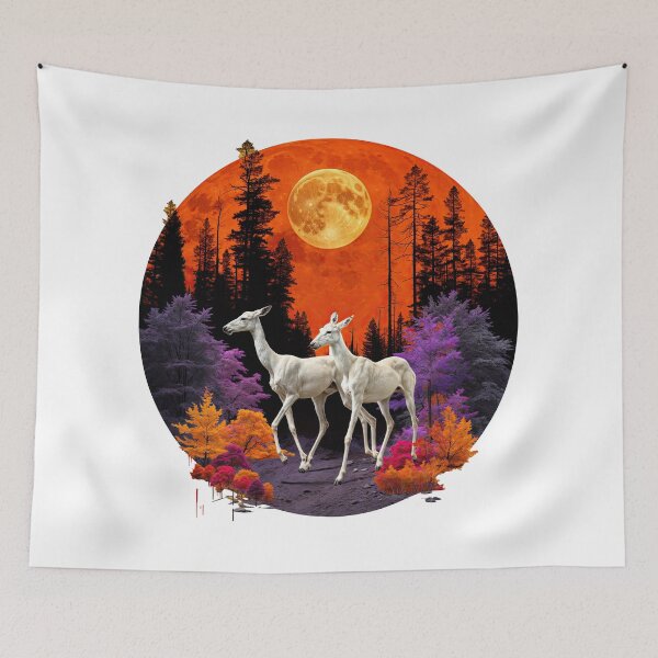 Item preview, Collage Wall Art T-shirt Design: TWO DEER designed and sold by ForeverPrintsOK.
