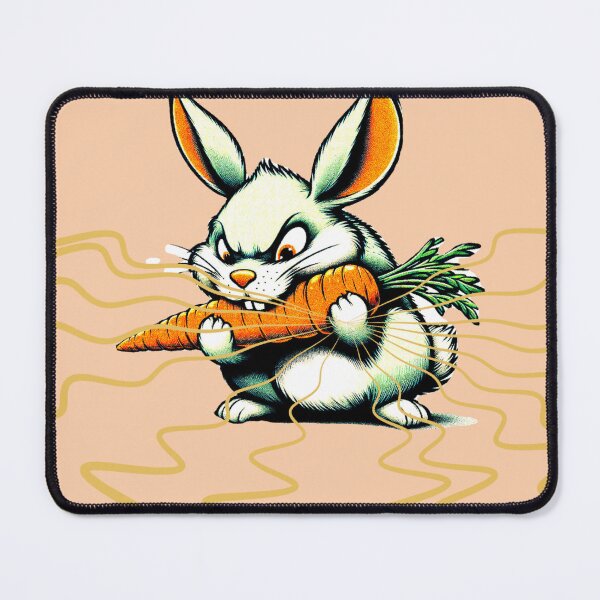 Item preview, Funny Rabbit Eating Carrot – Vintage and Retro Style designed and sold by AstronautMerch.