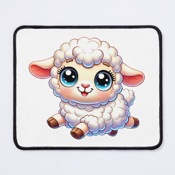 Item preview, Adorable Fluffy Lamb Cartoon Illustration designed and sold by Chokhdi289shop.