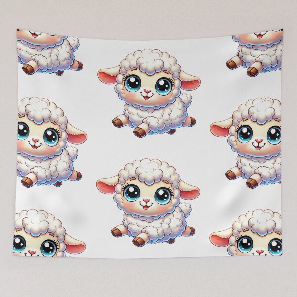 Item preview, Adorable Fluffy Lamb Cartoon Illustration designed and sold by Chokhdi289shop.