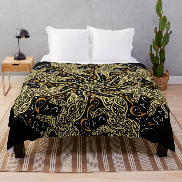 Item preview, Zoomorphic Arabic Calligraphy - Golden Lions Mandala designed and sold by LaZisaArtStudio.