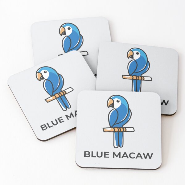 Item preview, Blue Macaw Parrot Modern Minimalist Logo designed and sold by ZetaDream.