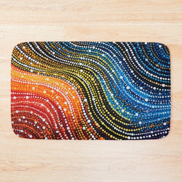 Item preview, Aboriginal Inspired Dot Art - With The Breeze Waves  designed and sold by GrinGalore.
