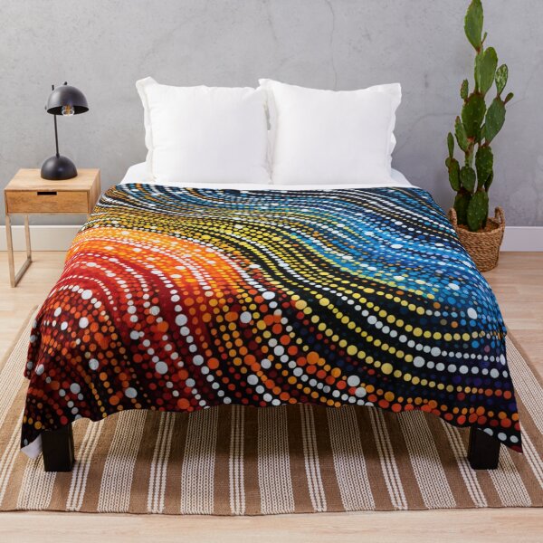 Item preview, Aboriginal Inspired Dot Art - With The Breeze Waves designed and sold by GrinGalore.