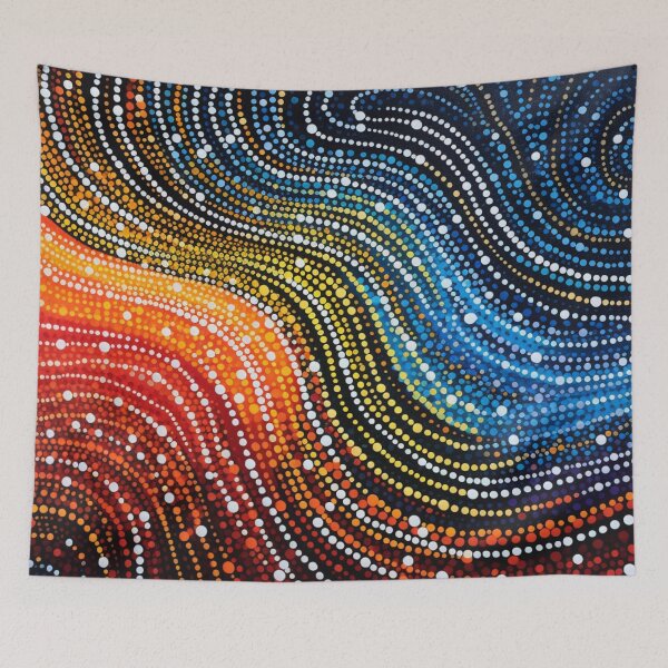 Item preview, Aboriginal Inspired Dot Art - With The Breeze Waves  designed and sold by GrinGalore.