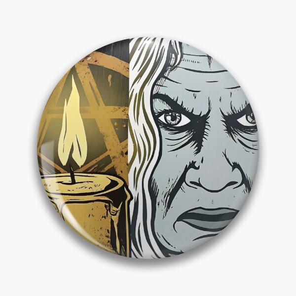Item preview, The image depicts a dark, mystical atmosphere with a large burning candle in the foreground and an ominous, shadowy figure in the background. designed and sold by PholPol1959.
