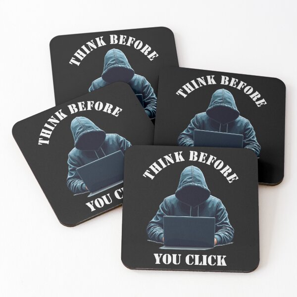 Item preview, Think Before You Click - Cybersecurity Awareness designed and sold by HandicraftArt.