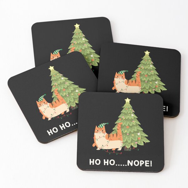 Item preview, Funny Grumpy Orange Cat Tangled In Christmas Lights - Ho Ho Nope designed and sold by Cat Stories.