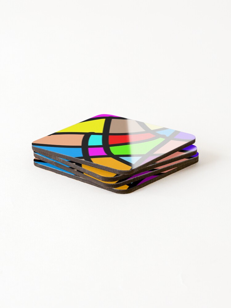 Thumbnail 4 of 5, Coasters (Set of 4), Colorful designed and sold by RachunCM.
