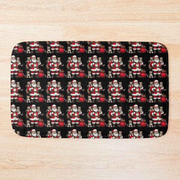 Item preview, American Santa Claus Holding Leopard Present Xmas designed and sold by Artistoos.
