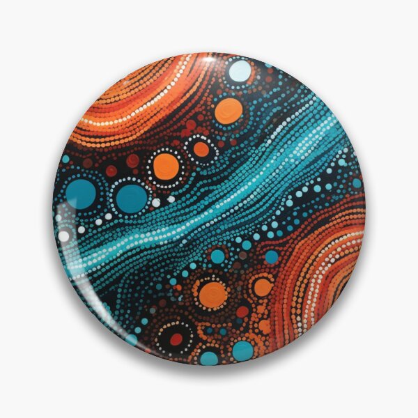 Item preview, Aboriginal Authentic Art - With Streams Of Water And Lava designed and sold by GrinGalore.