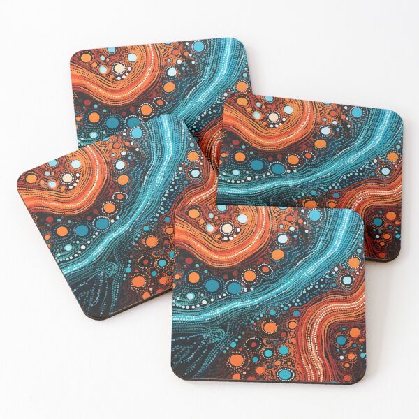 Item preview, Aboriginal Authentic Art - With Streams Of Water And Lava designed and sold by GrinGalore.