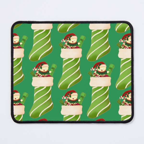 Item preview, Christmas sock (green with stripes) designed and sold by SkyLune.