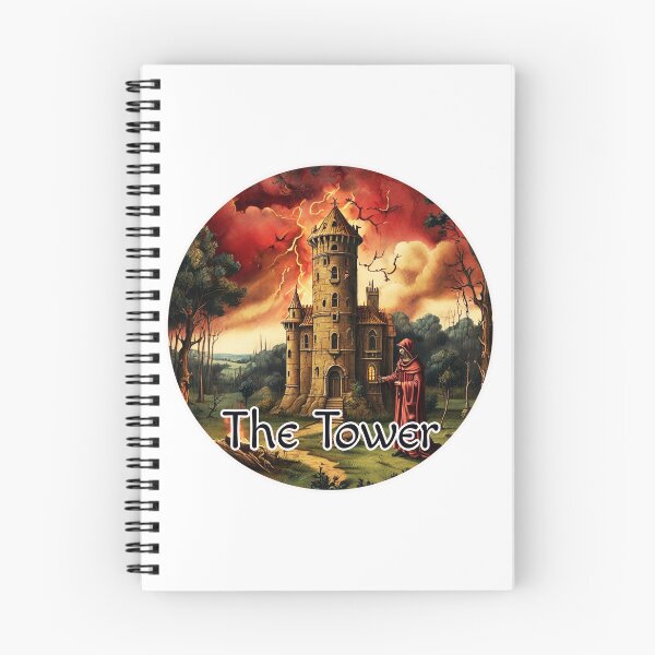 Item preview, Dark Ages Major Arcana Tarot Cards - The Tower Engulfed by Flames Card designed and sold by Pixel Waite.
