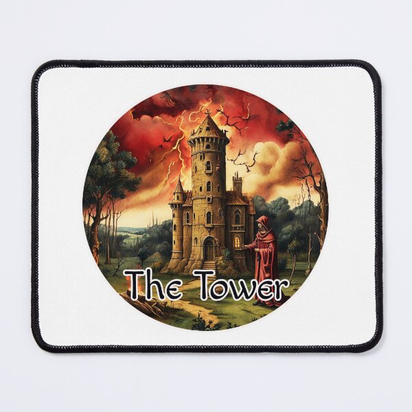 Item preview, Dark Ages Major Arcana Tarot Cards - The Tower Engulfed by Flames Card designed and sold by Pixel Waite.