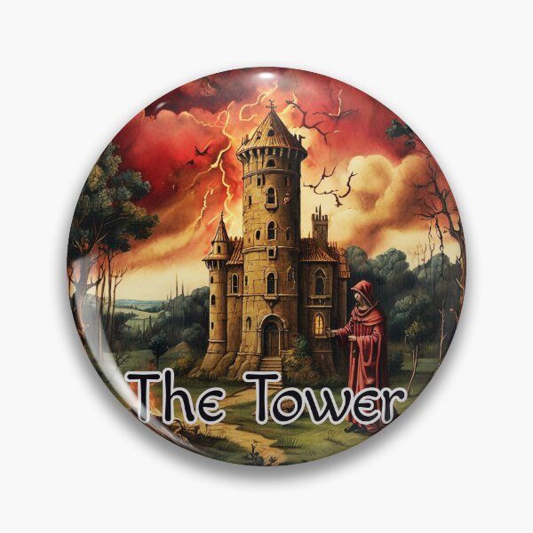 Item preview, Dark Ages Major Arcana Tarot Cards - The Tower Engulfed by Flames Card designed and sold by Pixel Waite.