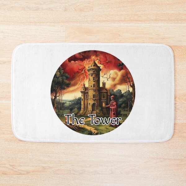 Item preview, Dark Ages Major Arcana Tarot Cards - The Tower Engulfed by Flames Card designed and sold by Pixel Waite.