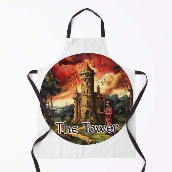 Item preview, Dark Ages Major Arcana Tarot Cards - The Tower Engulfed by Flames Card designed and sold by Pixel Waite.
