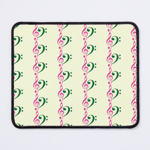 Item preview, Treble Clef and Bass Clef | Pink and Green | Music Note designed and sold by rsty11.