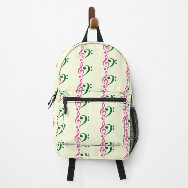 Item preview, Treble Clef and Bass Clef | Pink and Green | Music Note designed and sold by rsty11.