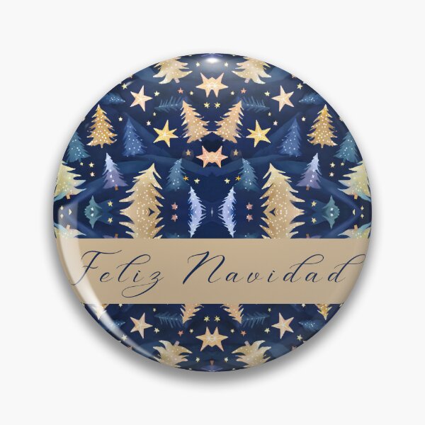 Item preview, ¡Feliz Navidad! Navidad azul. Patrón de árboles de Navidad en colores arena y azul. designed and sold by FreeSoulLab.