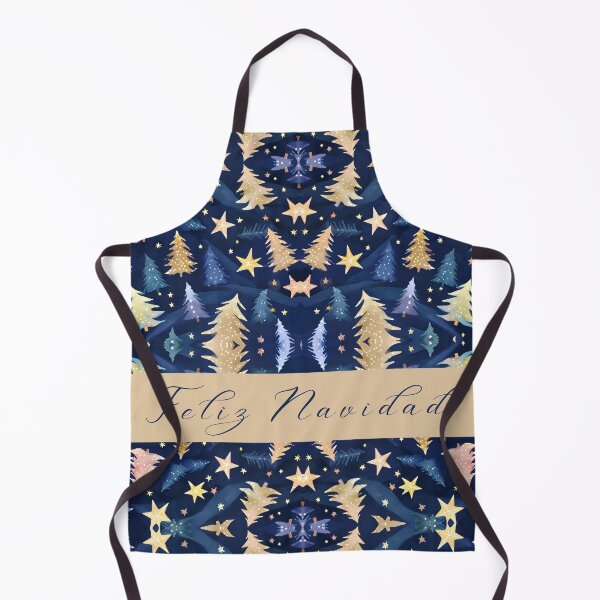 Item preview, ¡Feliz Navidad! Navidad azul. Patrón de árboles de Navidad en colores arena y azul. designed and sold by FreeSoulLab.