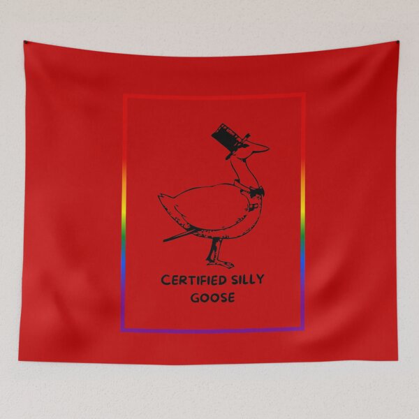 Item preview, Certified Silly Goose Slogan, Goose with top hat and bow tie graphic, Pride, Silly goose, thanksgiving vibes, funny, holiday vibes,  designed and sold by PrideBeProud.