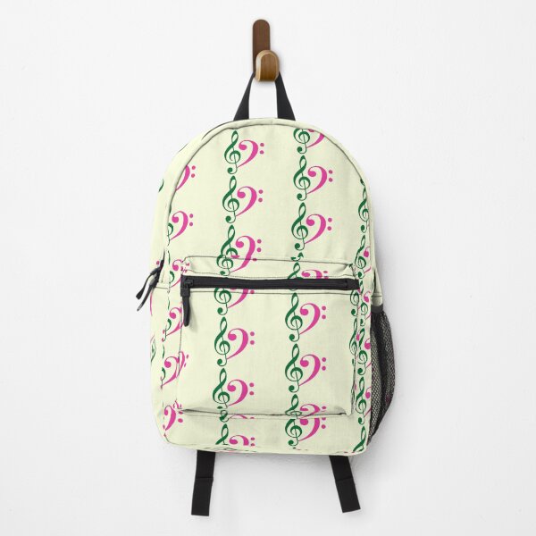 Item preview, Treble Clef and Bass Clef | Green and Pink | Music Note designed and sold by rsty11.