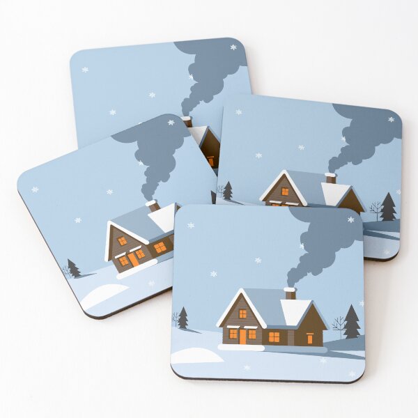 Item preview, Snowy Cozy Winter Cottage designed and sold by e-milka.