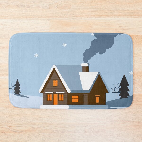 Item preview, Snowy Cozy Winter Cottage designed and sold by e-milka.