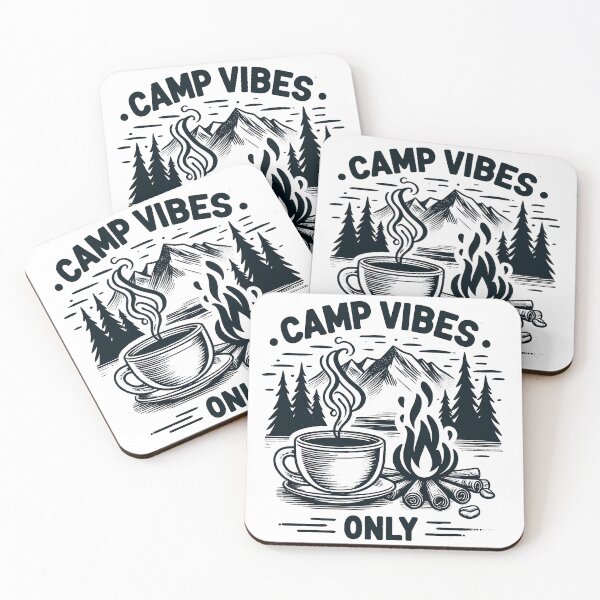Item preview, Camp Vibes Only – Minimalist Cubic Art for Outdoor Lovers designed and sold by OzzFrequency.