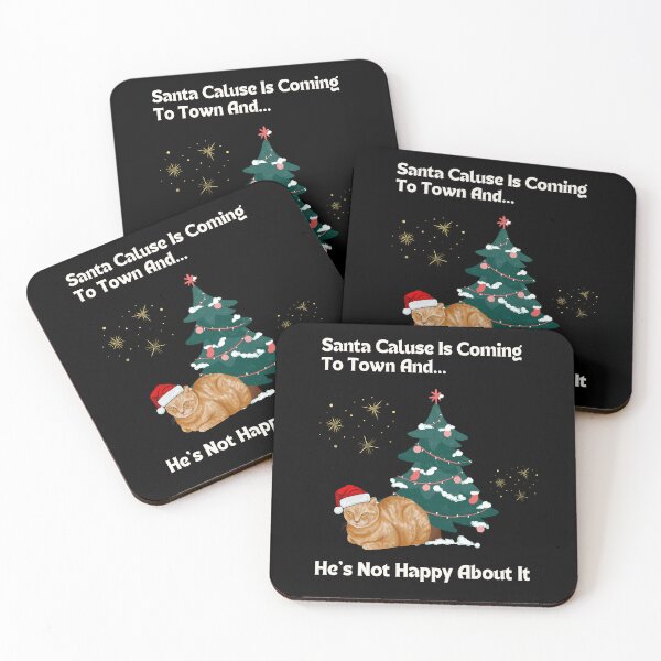 Item preview, Funny Grumpy Orange Cat Christmas Saying - Sarcastic Christmas Santa designed and sold by Cat Stories.