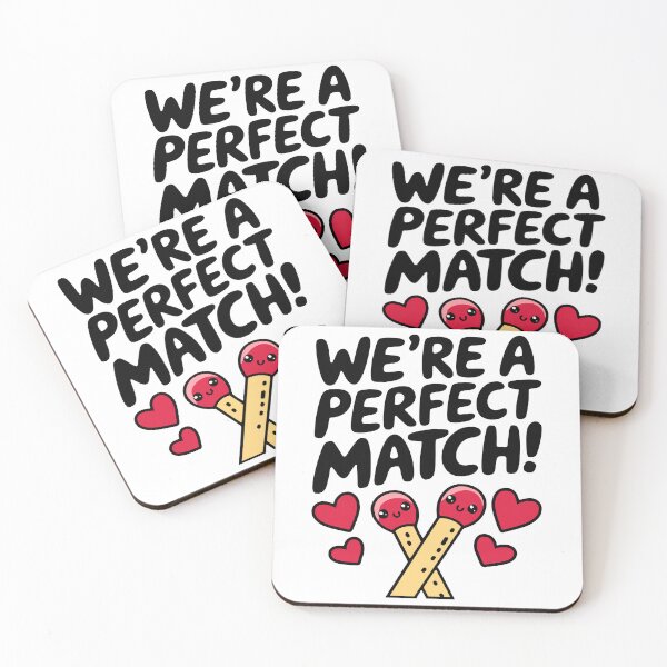 Item preview, We're A Perfect Match! Cute Love Pun designed and sold by PMCreative.