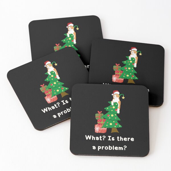 Item preview, Funny Orange Cat on Christmas Tree - Sarcastic Ginger Cat designed and sold by Cat Stories.